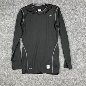 Nike Pro Compression Shirt Boys XL Black Long Sleeve Base Layer Tight Fit